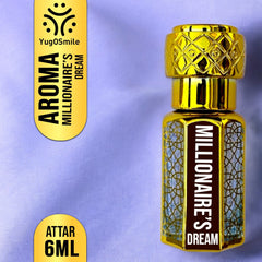 YUGOSMILE Millionaire's Dream Attar 6ml | 100% Pure Luxury Attar Oil | Long-Lasting Unisex Roll-On Perfume | Premium Arabic Fragrance for Men & Women