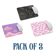 GripFlex Triple Pack – Anti-Slip Mousepad Set with Smooth Precision Surface