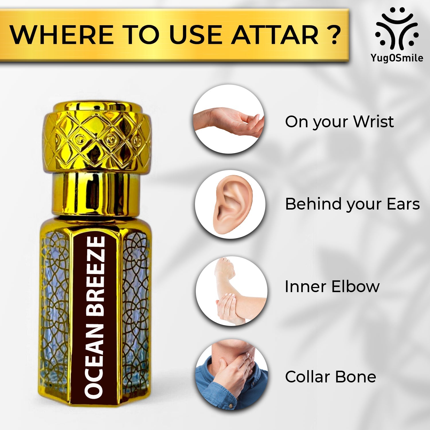 YUGOSMILE | Ocean Breeze Attar 6ml | 100% Pure & Original Attar | Long-Lasting Luxury Roll-On Perfume | Unisex Fragrance for Men & Women