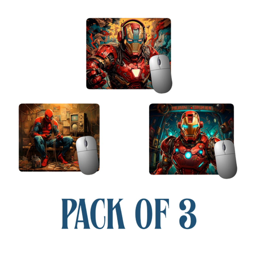 DeskMate 3-in-1 Combo – Professional Mouse Pad Set for Office & Home Use