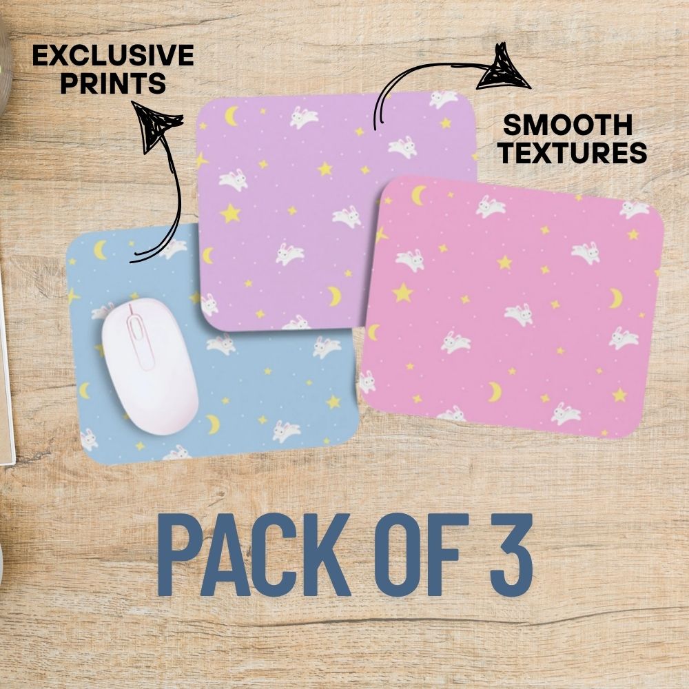 WorkEase Trio Pads – Comfortable Mousepad Set for Long Hours & Everyday Use