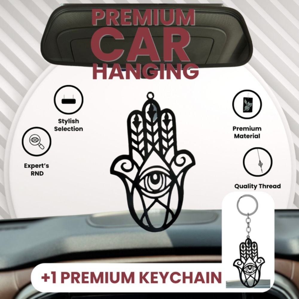 Hamsa Hand Car Hanging (Keychain Free)